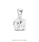 Load image into Gallery viewer, 1 ct Round Lab-Grown Diamond Pendant — White Gold. Pendant only; chain not included.
