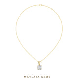 Load image into Gallery viewer, 1 ct Round Lab-Grown Diamond Pendant — Yellow Gold. Pendant only; chain not included.
