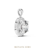 Load image into Gallery viewer, 3.22 ct Round Lab-Grown Diamond Pendant — White Gold. Pendant only; chain not included.
