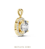 Load image into Gallery viewer, 3.22 ct Round Lab-Grown Diamond Pendant — Yellow Gold. Pendant only; chain not included.
