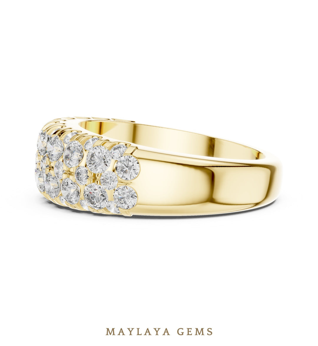 Maylaya Gems lab-grown diamond ring in yellow gold