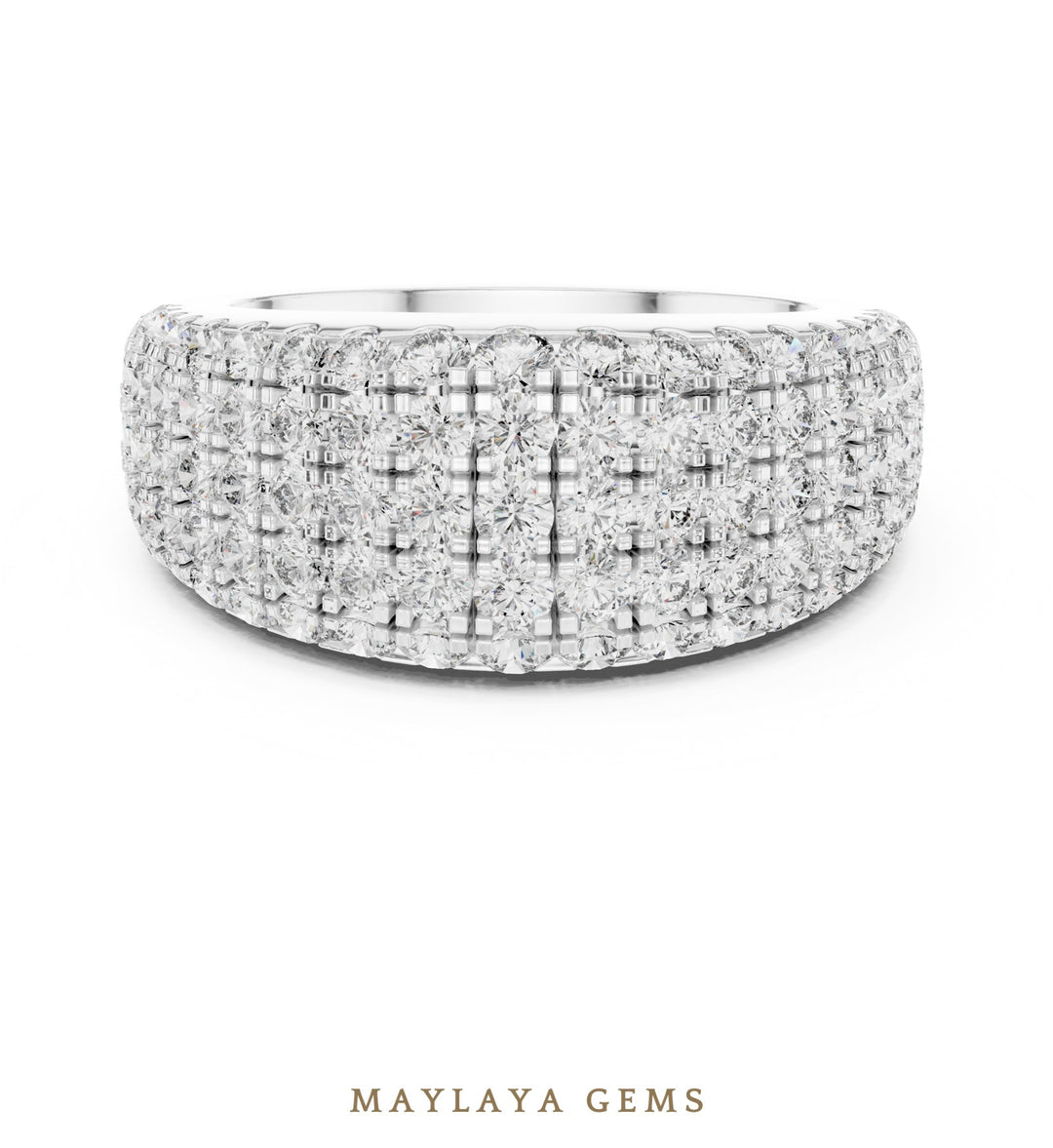 Maylaya Gems lab-grown diamond ring in white gold