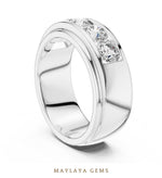 Load image into Gallery viewer, Maylaya Gems lab-grown diamond ring in white gold
