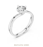 Load image into Gallery viewer, Maylaya Gems lab-grown diamond ring in white gold
