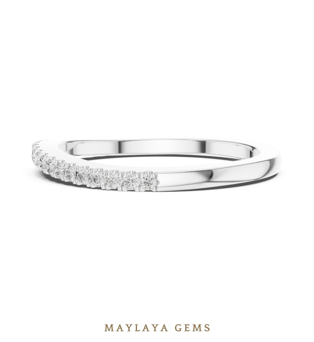 Maylaya Gems lab-grown diamond ring in white gold