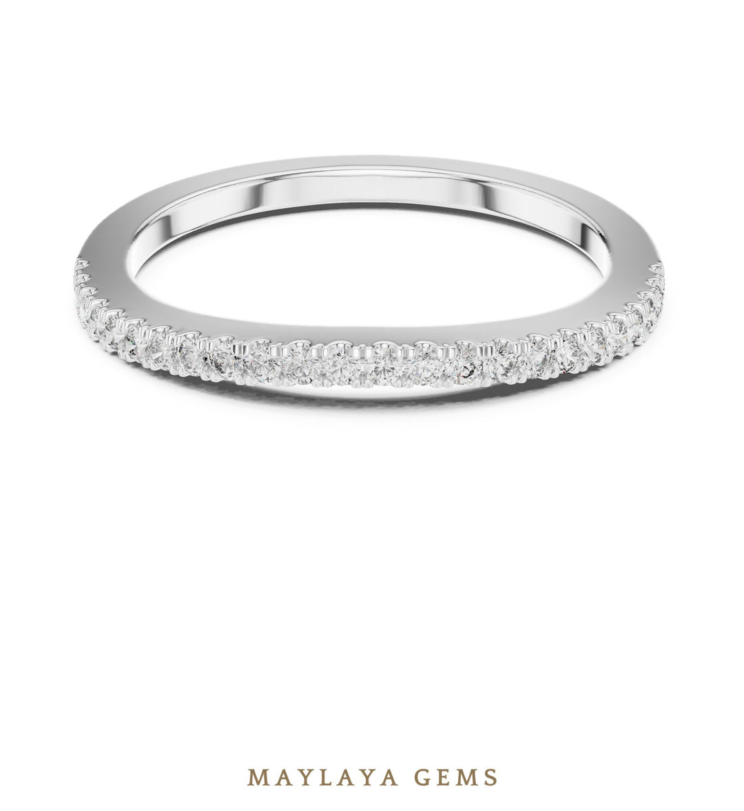 Maylaya Gems lab-grown diamond ring in white gold