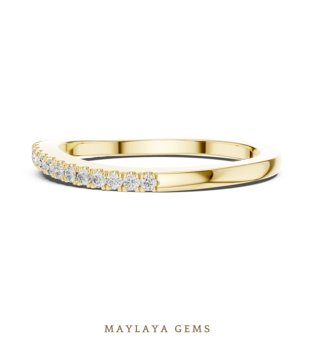 Maylaya Gems lab-grown diamond ring in yellow gold