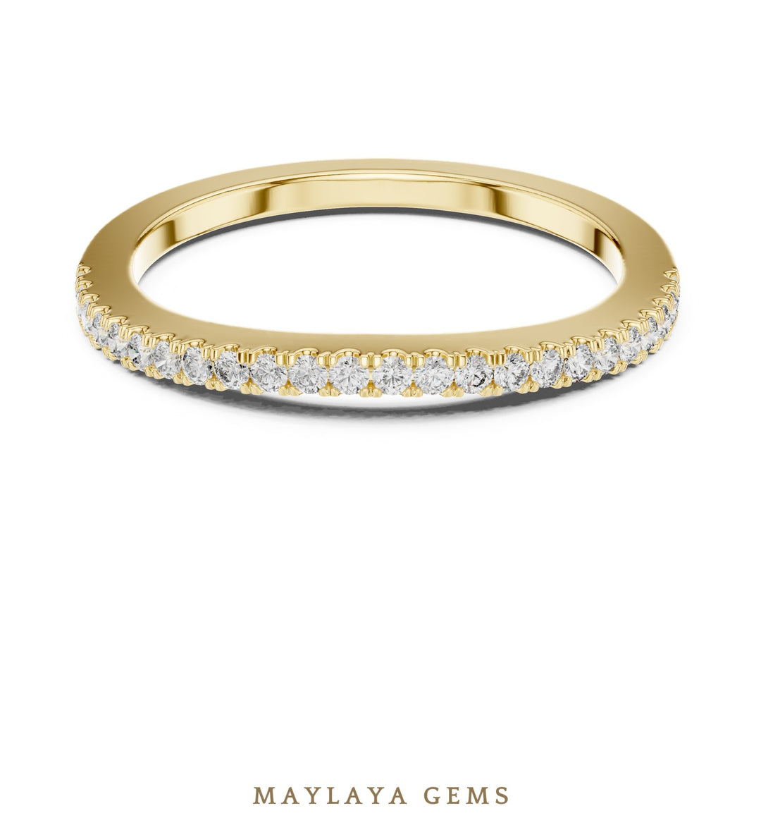 Maylaya Gems lab-grown diamond ring in yellow gold
