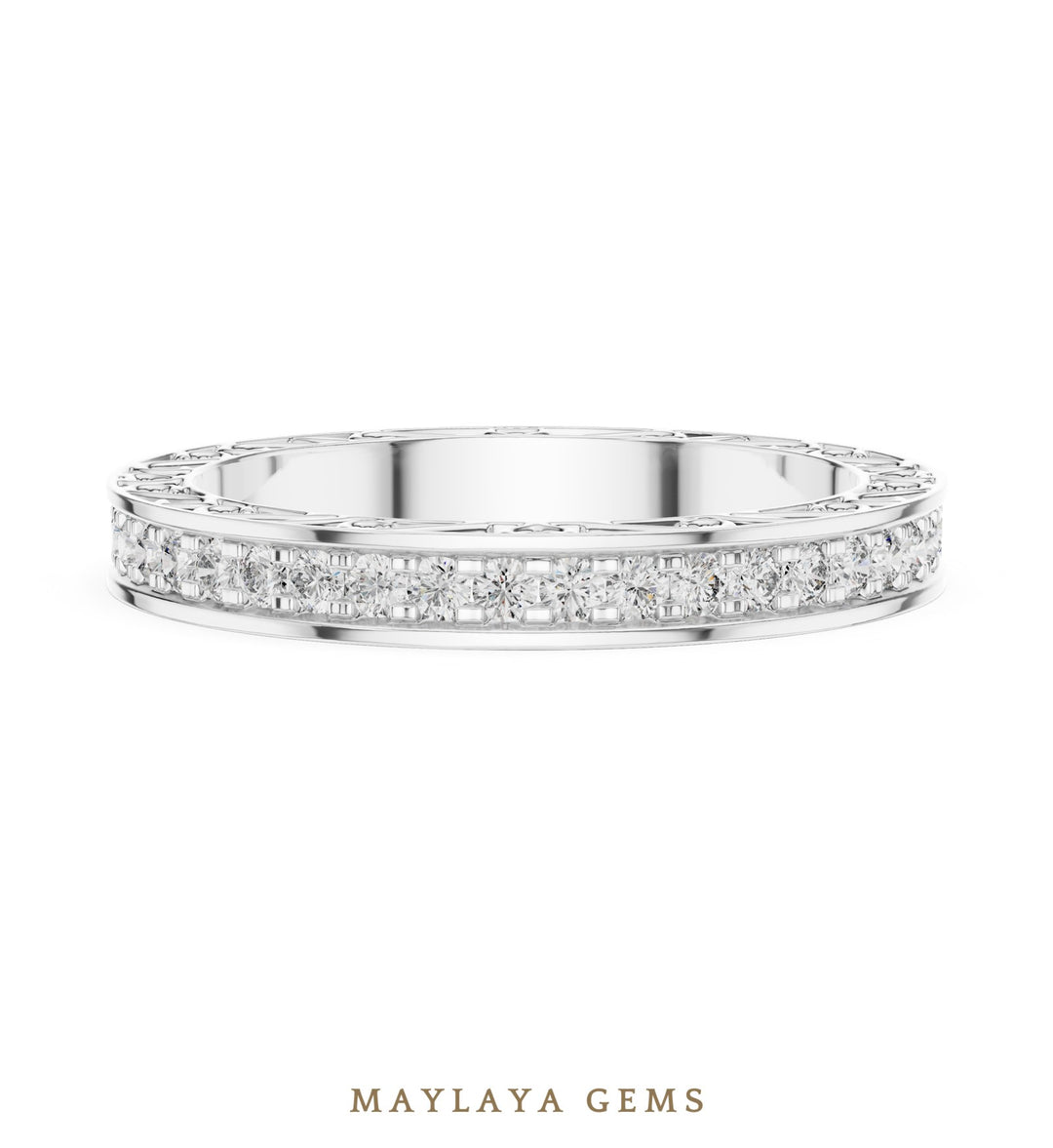 Maylaya Gems lab-grown diamond ring in white gold