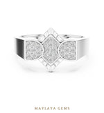 Load image into Gallery viewer, Maylaya Gems double square lab-grown diamond band in white gold
