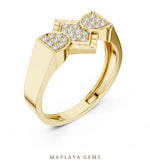 Load image into Gallery viewer, Maylaya Gems double square lab-grown diamond band in yellow gold
