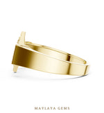 Load image into Gallery viewer, Maylaya Gems double square lab-grown diamond band in yellow gold
