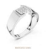 Load image into Gallery viewer, Maylaya Gems lattice bar lab-grown diamond band in white gold
