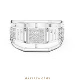 Load image into Gallery viewer, Maylaya Gems double-rail lab-grown diamond band in white gold

