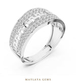 Load image into Gallery viewer, Maylaya Gems woven lattice lab-grown diamond band in white gold
