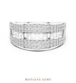 Load image into Gallery viewer, Maylaya Gems woven lattice lab-grown diamond band in white gold
