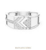 Load image into Gallery viewer, Maylaya Gems polished square lab-grown diamond band in white gold
