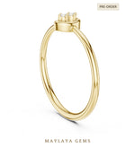 Load image into Gallery viewer, Maylaya Gems petite duo lab-grown diamond ring in yellow gold
