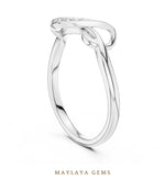 Load image into Gallery viewer, Maylaya Gems infinity twist lab-grown diamond ring in white gold
