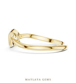 Load image into Gallery viewer, Maylaya Gems infinity twist lab-grown diamond ring in yellow gold
