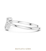 Load image into Gallery viewer, Maylaya Gems interlocking hearts lab-grown diamond ring in white gold
