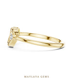 Load image into Gallery viewer, Maylaya Gems interlocking hearts lab-grown diamond ring in yellow gold
