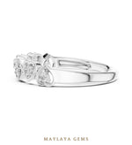 Load image into Gallery viewer, Maylaya Gems heart bezel band lab-grown diamond band in white gold
