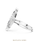 Load image into Gallery viewer, Maylaya Gems triangle geometric toi et moi lab-grown diamond ring in white gold
