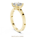 Load image into Gallery viewer, Maylaya Gems princess solitaire lab-grown diamond ring in yellow gold
