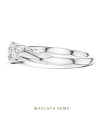 Load image into Gallery viewer, Maylaya Gems round classic solitaire lab-grown diamond ring in white gold
