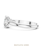 Load image into Gallery viewer, Maylaya Gems round open cathedral solitaire lab-grown diamond ring in white gold
