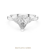Load image into Gallery viewer, Maylaya Gems pear trillion trilogy lab-grown diamond ring in white gold
