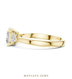 Load image into Gallery viewer, Maylaya Gems princess trillion trilogy lab-grown diamond ring in yellow gold
