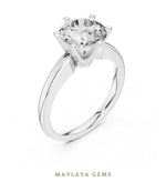 Load image into Gallery viewer, Maylaya Gems round six-prong solitaire lab-grown diamond ring in white gold
