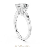 Load image into Gallery viewer, Maylaya Gems round six-prong solitaire lab-grown diamond ring in white gold
