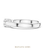 Load image into Gallery viewer, Maylaya Gems round u gallery solitaire lab-grown diamond ring in white gold
