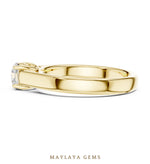 Load image into Gallery viewer, Maylaya Gems round u gallery solitaire lab-grown diamond ring in yellow gold
