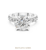 Load image into Gallery viewer, Maylaya Gems round eternity shank lab-grown diamond ring in white gold
