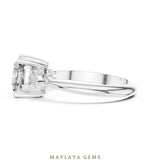 Load image into Gallery viewer, Maylaya Gems cushion pear trilogy lab-grown diamond ring in white gold

