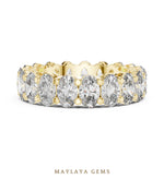 Load image into Gallery viewer, Maylaya Gems oval open gallery eternity band lab-grown diamond band in yellow gold
