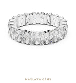 Load image into Gallery viewer, Maylaya Gems oval collet eternity band lab-grown diamond band in white gold
