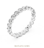 Load image into Gallery viewer, Maylaya Gems round collet eternity band lab-grown diamond band in white gold
