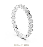 Load image into Gallery viewer, Maylaya Gems round collet eternity band lab-grown diamond band in white gold
