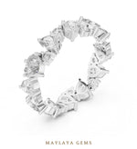 Load image into Gallery viewer, Maylaya Gems pear round alternating eternity band lab-grown diamond band in white gold
