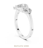 Load image into Gallery viewer, Maylaya Gems pear trilogy lab-grown diamond ring in white gold
