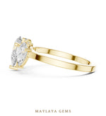 Load image into Gallery viewer, Maylaya Gems pear trilogy lab-grown diamond ring in yellow gold
