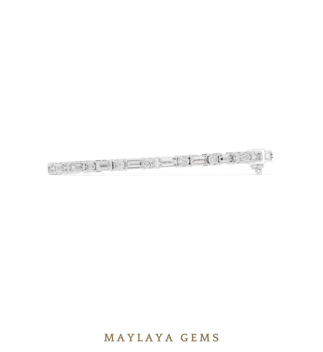 Maylaya Gems men's diamond bracelet — White Gold