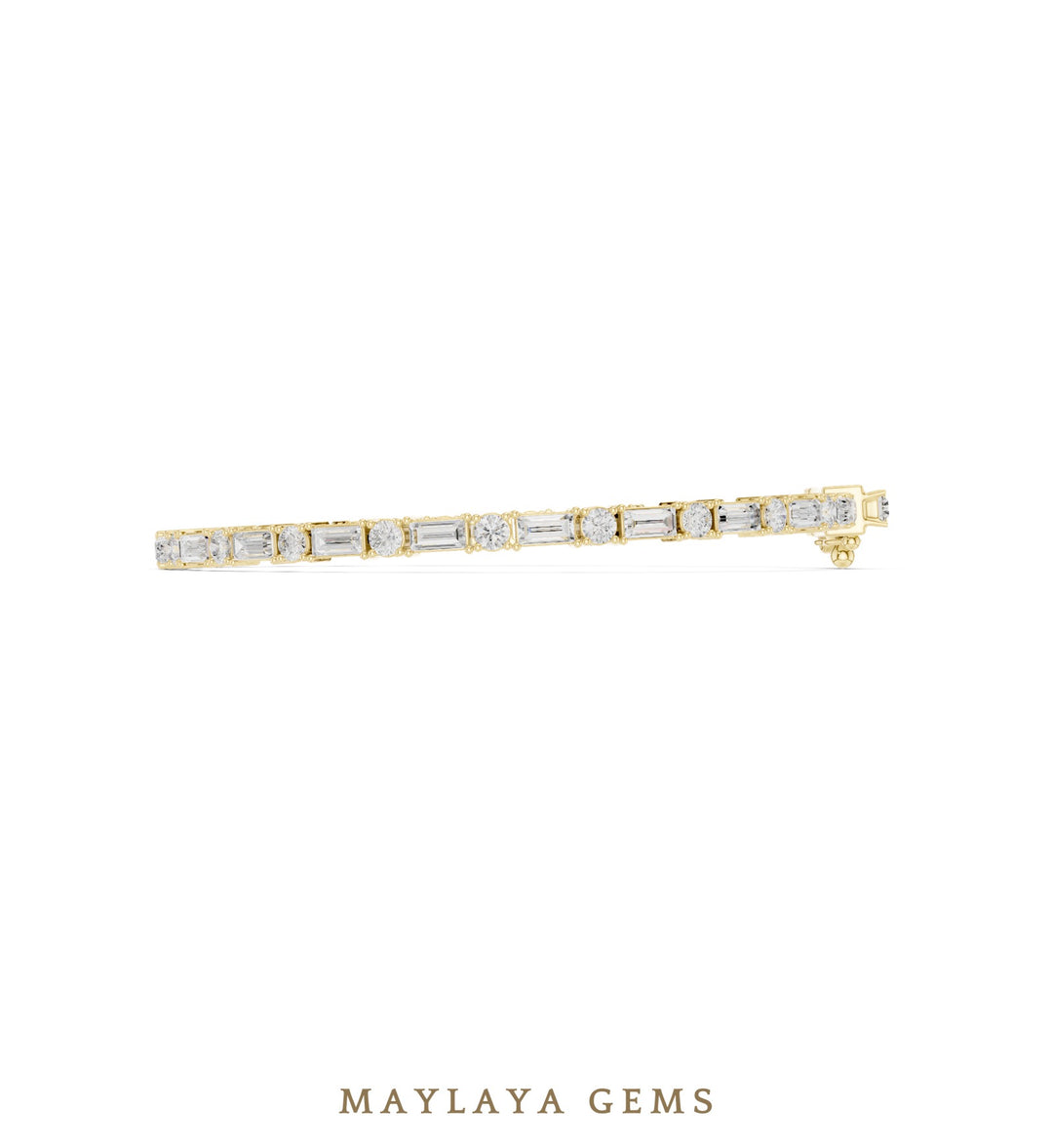 Maylaya Gems men's diamond bracelet — Yellow Gold