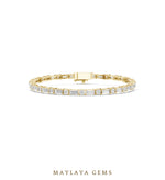 Load image into Gallery viewer, Maylaya Gems men's diamond bracelet — Yellow Gold
