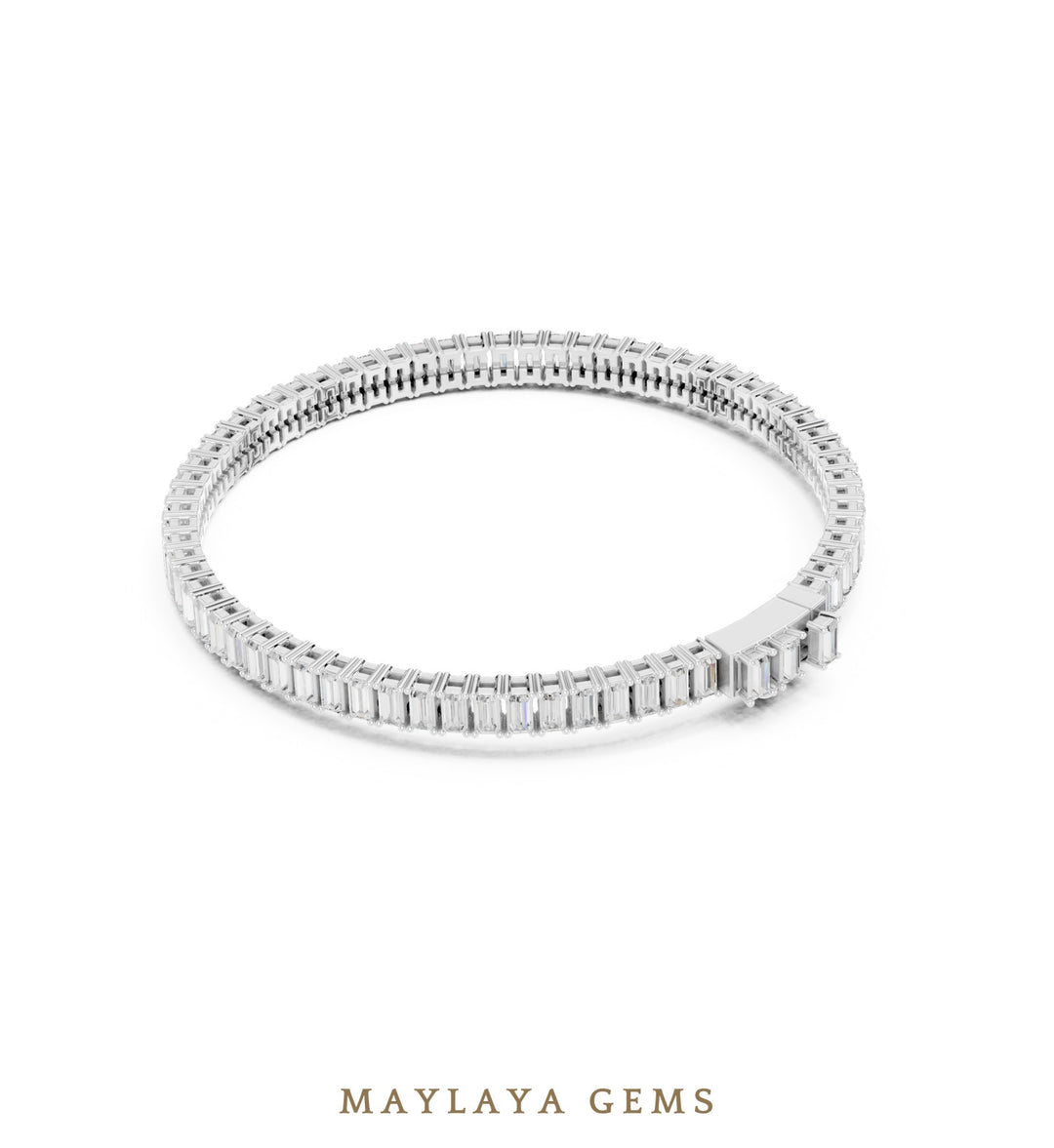 Maylaya Gems men's diamond bracelet — White Gold